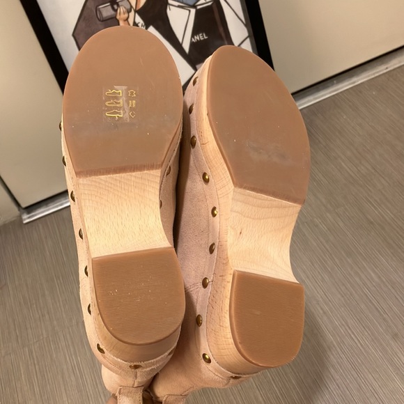 J. Crew Suede Chelsea Clog Boot Faux-Fur lining Bronzed Clay color Size 6.5 - Picture 10 of 11